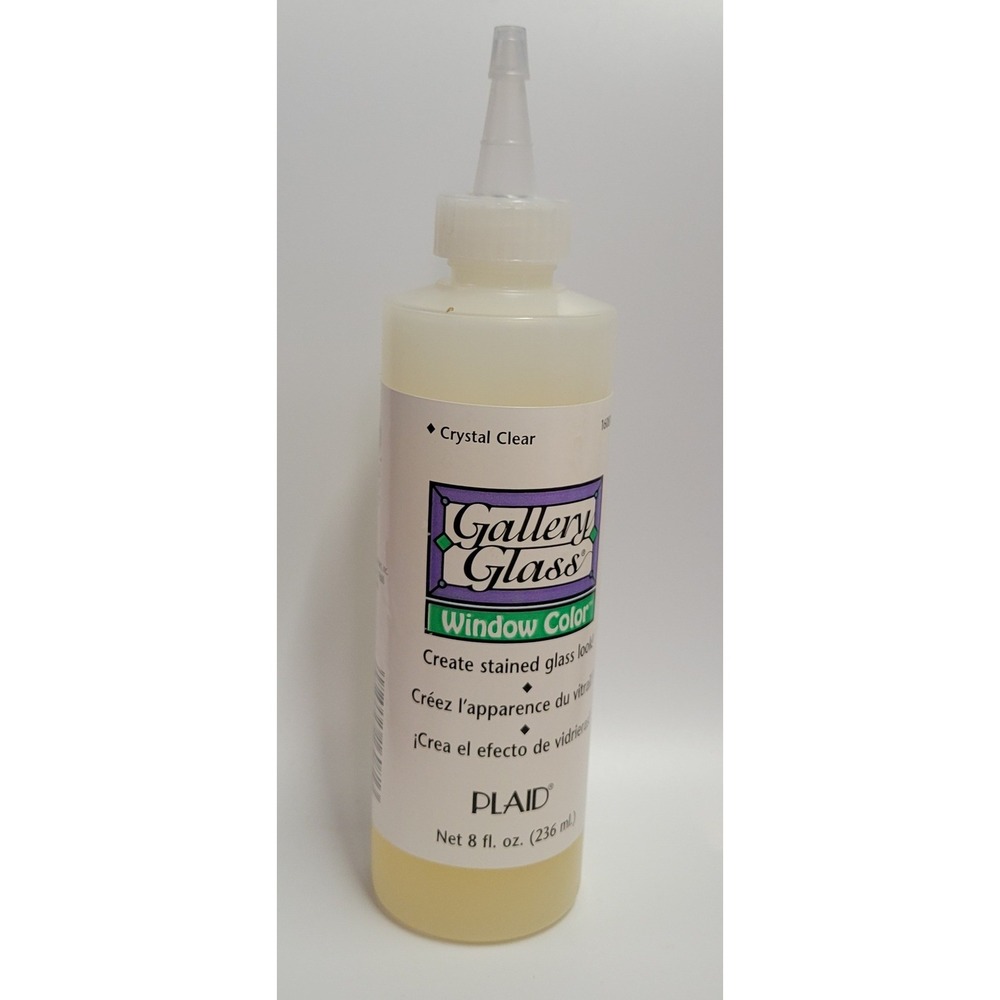 Plaid Gallery Glass Window Color Crystal Clear 8oz Stained‎ Glass Paint 16081